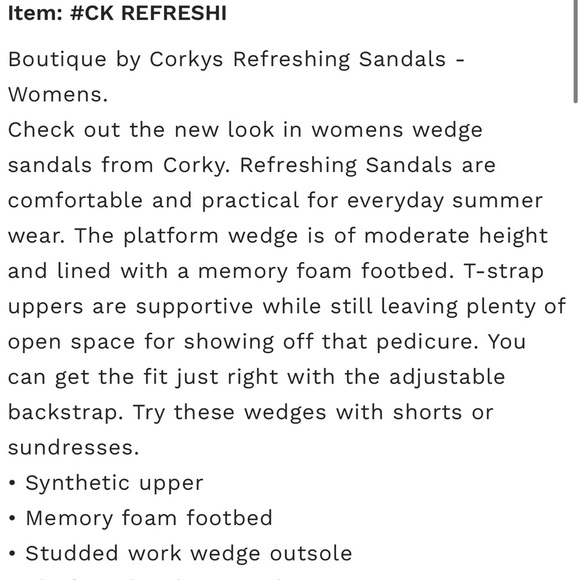 Boutique- Corky’s Refreshing Wedge Sandal Size 7 - Picture 11 of 16